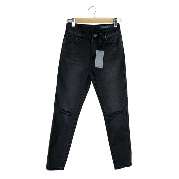 Denim Colab Bells Cropped Skinny Jeans Black Junior’s Size 9 Denim #3A15 New NWT - Picture 1 of 9